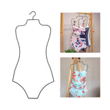 Maxbell Swimsuit Hanger Robes Outfits Dress Beachwear Rack for Laundry Closet Black