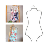 Maxbell Swimsuit Hanger Robes Outfits Dress Beachwear Rack for Laundry Closet Black