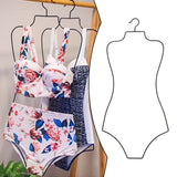 Maxbell Swimsuit Hanger Robes Outfits Dress Beachwear Rack for Laundry Closet Black