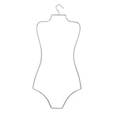 Maxbell Swimsuit Hanger Robes Outfits Dress Beachwear Rack for Laundry Closet Argent