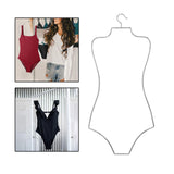 Maxbell Swimsuit Hanger Robes Outfits Dress Beachwear Rack for Laundry Closet Argent
