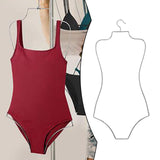Maxbell Swimsuit Hanger Robes Outfits Dress Beachwear Rack for Laundry Closet Argent
