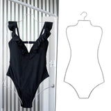 Maxbell Swimsuit Hanger Robes Outfits Dress Beachwear Rack for Laundry Closet Argent