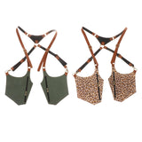 Maxbell Underarm Shoulder Bag for Cosplay Accessories Fishing Outdoor Activities Leopard Print