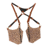 Maxbell Underarm Shoulder Bag for Cosplay Accessories Fishing Outdoor Activities Leopard Print