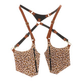 Maxbell Underarm Shoulder Bag for Cosplay Accessories Fishing Outdoor Activities Leopard Print