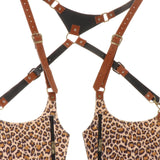Maxbell Underarm Shoulder Bag for Cosplay Accessories Fishing Outdoor Activities Leopard Print