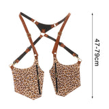 Maxbell Underarm Shoulder Bag for Cosplay Accessories Fishing Outdoor Activities Leopard Print