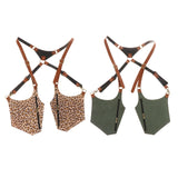Maxbell Underarm Shoulder Bag for Cosplay Accessories Fishing Outdoor Activities Leopard Print
