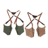 Maxbell Underarm Shoulder Bag for Cosplay Accessories Fishing Outdoor Activities Leopard Print
