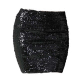 Maxbell Fashion Women Skirts Girl Mini Sequin Short Bling Wrap Skirt Streetwear black