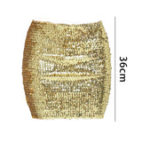 Maxbell Fashion Women Skirts Girl Mini Sequin Short Bling Wrap Skirt Streetwear Aureate