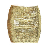 Maxbell Fashion Women Skirts Girl Mini Sequin Short Bling Wrap Skirt Streetwear Aureate