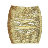 Maxbell Fashion Women Skirts Girl Mini Sequin Short Bling Wrap Skirt Streetwear Aureate