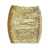Maxbell Fashion Women Skirts Girl Mini Sequin Short Bling Wrap Skirt Streetwear Aureate