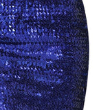 Maxbell Fashion Women Skirts Girl Mini Sequin Short Bling Wrap Skirt Streetwear dark blue
