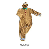 Maxbell Christmas Outfit Child Gingerbread Man Costume for Pretend Play Holiday XS
