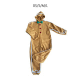 Maxbell Christmas Outfit Child Gingerbread Man Costume for Pretend Play Holiday XS
