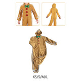Maxbell Christmas Outfit Child Gingerbread Man Costume for Pretend Play Holiday XS