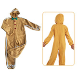 Maxbell Christmas Outfit Child Gingerbread Man Costume for Pretend Play Holiday XS