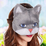 Maxbell Plush Cat Mask Half Eye Mask for Festival Costume Cosplay Accessories