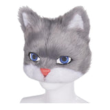 Maxbell Plush Cat Mask Half Eye Mask for Festival Costume Cosplay Accessories