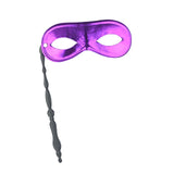 Maxbell Mask with Stick Birthday Dress up Masquerade Festive Theatrical for Ladies Purple