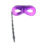 Maxbell Mask with Stick Birthday Dress up Masquerade Festive Theatrical for Ladies Purple