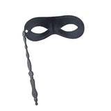 Maxbell Mask with Stick Birthday Dress up Masquerade Festive Theatrical for Ladies Black