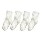 Maxbell 4 Pair Women Socks Warm Thermal Cold Weather Autumn Winter Fashion white