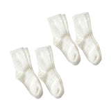 Maxbell 4 Pair Women Socks Warm Thermal Cold Weather Autumn Winter Fashion white