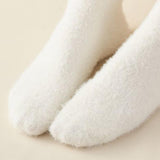 Maxbell 4 Pair Women Socks Warm Thermal Cold Weather Autumn Winter Fashion white