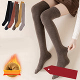Maxbell 50cm Winter Over Knee Long Socks Women Long Stockings Warm Thigh High Socks Black