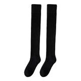 Maxbell 50cm Winter Over Knee Long Socks Women Long Stockings Warm Thigh High Socks Black