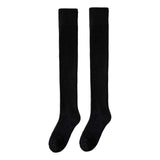 Maxbell 50cm Winter Over Knee Long Socks Women Long Stockings Warm Thigh High Socks Black