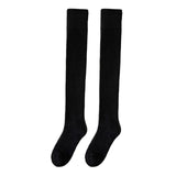 Maxbell 50cm Winter Over Knee Long Socks Women Long Stockings Warm Thigh High Socks Black