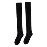 Maxbell 50cm Winter Over Knee Long Socks Women Long Stockings Warm Thigh High Socks Black