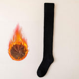 Maxbell 50cm Winter Over Knee Long Socks Women Long Stockings Warm Thigh High Socks Black