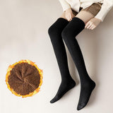 Maxbell 50cm Winter Over Knee Long Socks Women Long Stockings Warm Thigh High Socks Black