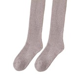 Maxbell 50cm Winter Over Knee Long Socks Women Long Stockings Warm Thigh High Socks Light Gray