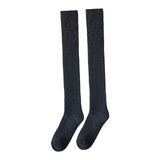 Maxbell 50cm Winter Over Knee Long Socks Women Long Stockings Warm Thigh High Socks Deep Gray