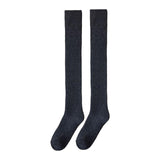 Maxbell 50cm Winter Over Knee Long Socks Women Long Stockings Warm Thigh High Socks Deep Gray
