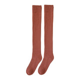 Maxbell 50cm Winter Over Knee Long Socks Women Long Stockings Warm Thigh High Socks Orange