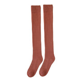 Maxbell 50cm Winter Over Knee Long Socks Women Long Stockings Warm Thigh High Socks Orange