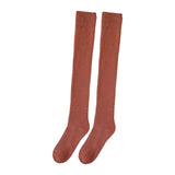 Maxbell 50cm Winter Over Knee Long Socks Women Long Stockings Warm Thigh High Socks Orange