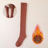 Maxbell 50cm Winter Over Knee Long Socks Women Long Stockings Warm Thigh High Socks Orange