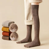 Maxbell 50cm Winter Over Knee Long Socks Women Long Stockings Warm Thigh High Socks Coffee