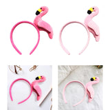 Maxbell Funny Flamingo Headband Costume Headdress Cosplay for Holiday Party Decor Rose Red
