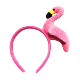 Maxbell Funny Flamingo Headband Costume Headdress Cosplay for Holiday Party Decor Rose Red