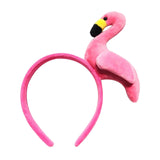 Maxbell Funny Flamingo Headband Costume Headdress Cosplay for Holiday Party Decor Rose Red